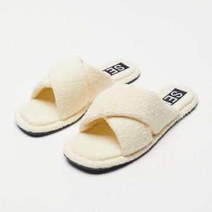 NEW IN BOX $95 Senso Inka IV Terry Slipper Sandal Slides in Cream Womens 11
